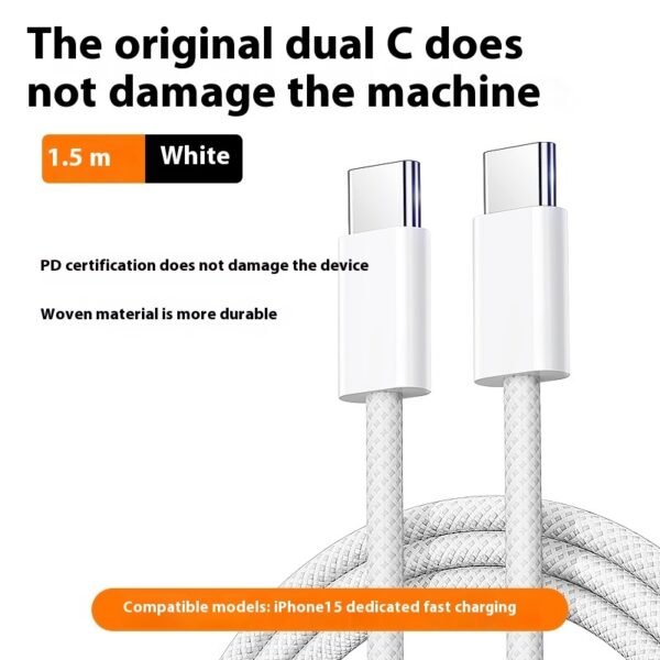 Usb To Typec Fast Charge Braided Data Cable - Image 3