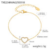 Stainless Steel Fully Jeweled Loving Heart Zircon Non-fading Texture Bracelet For Women - Image 5
