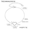 Stainless Steel Fully Jeweled Loving Heart Zircon Non-fading Texture Bracelet For Women - Image 7